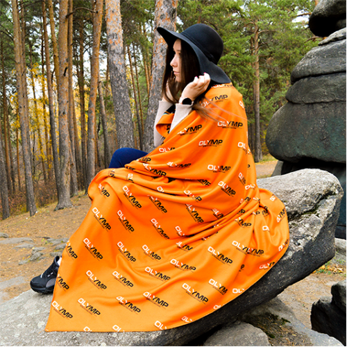 Плед флисовый с односторонней полной запечаткой