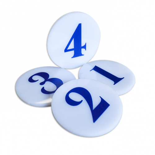 Номерок из акрила с односторонней цветной печатью