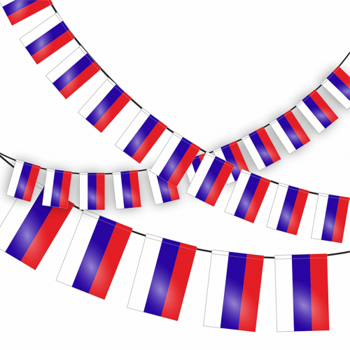 Флажная гирлянда с флажками РФ