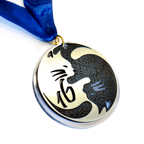 Медаль из акрила с пластиком 2-слойная