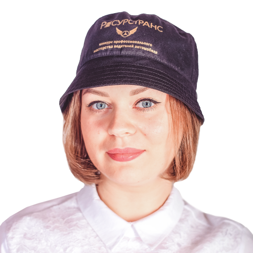 Панама с прошивкой из крепсатина с полной запечаткой