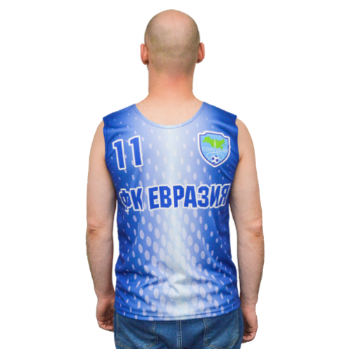 Манишка-майка футбольная взрослая, материал: ложная сетка