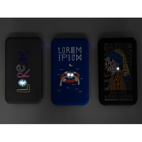 Аккумулятор Uniscend Starry с подсветкой, 5000 мАч, черный