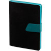 Ежедневник Boom, недатированный, черный с бирюзовым