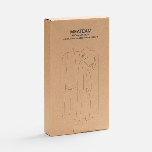 Набор для мяса Meateam с ножами и разделочной доской