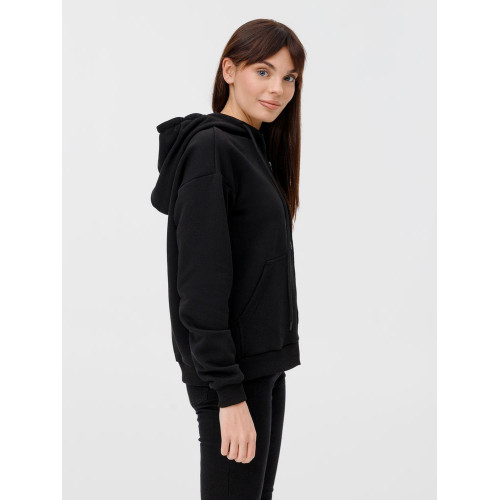 Толстовка унисекс оверсайз на молнии Zippy Terry, черная