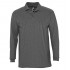 Рубашка поло мужская с длинным рукавом Winter II 210 черный меланж Рубашка поло мужская с длинным рукавом Winter II 210 черный меланж