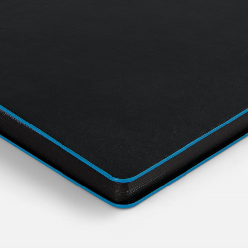 Ежедневник Trait, недатированный, черный с голубым