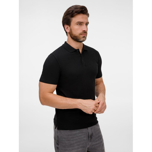 Рубашка поло унисекс Tervise, черная