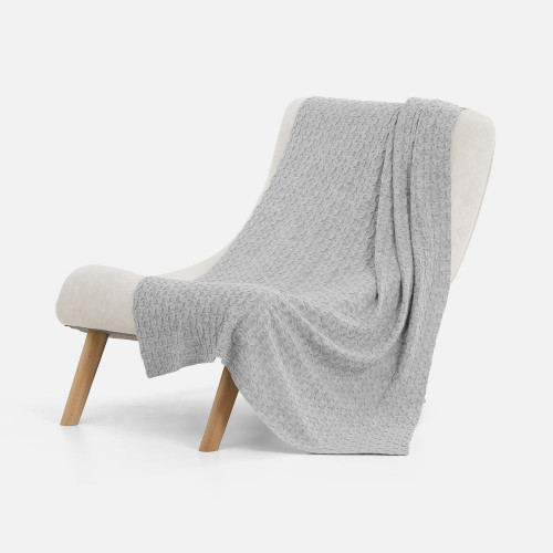 Плед Braidera, серебристо-серый меланж