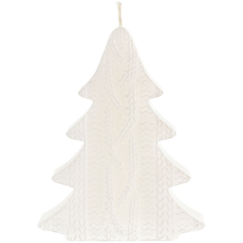 Свеча Kniteam, елка, белая