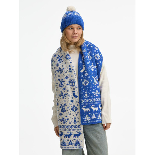 Шапка Holidale, синяя с молочным