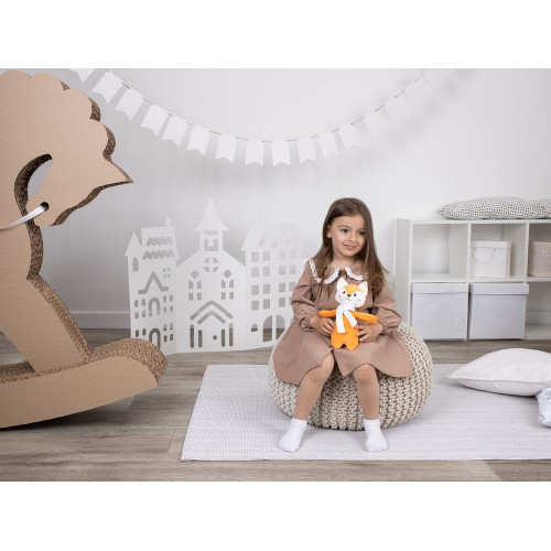 Мягкая игрушка Beastie Toys, лисенок с белым шарфом