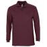 Рубашка поло мужская с длинным рукавом Winter II 210 бордовая Рубашка поло мужская с длинным рукавом Winter II 210 бордовая