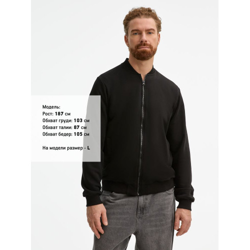 Бомбер унисекс Townie, черный