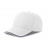 Бейсболка RECY FIVE PIPING, 5 клиньев, застежка-липучка, белый/тёмно-синий, 100% полиэстер, 220 г/м2