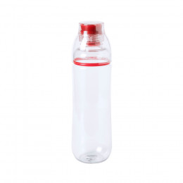 Бутылка для воды FIT, 700 мл; 24,5х7,4см, прозрачный с красным, пластик rPET