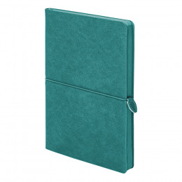 Ежедневник недатированный Fusion, А5, бирюзовый, кремовый блок в линейку