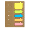 Набор закладок с клеевым краем STICKY, 5 цв по 25шт, бежевый, бумага
