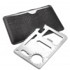 Мультиинструмент WICAX в чехле из  искусственной кожи, 7 x 4.5 см,  нерж. сталь, черный, серебристый