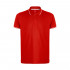 Рубашка-поло мужская SPECTRUM, к/р, красный/белый, 2XL, 100% хлопок, плотность 195 г/м2