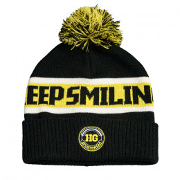 Образец вязанная шапка CUSTOM MERCH с помпоном и отворотом, двойная, 100% аркил