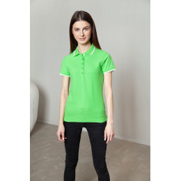 Рубашка поло женская STAN с окантовкой хлопок/полиэстер 185, 04BK